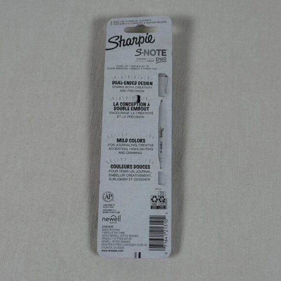 Sharpie S-Note Duo Creative Marker Set of Two Colors Orange & Blue - Picture 2 of 2